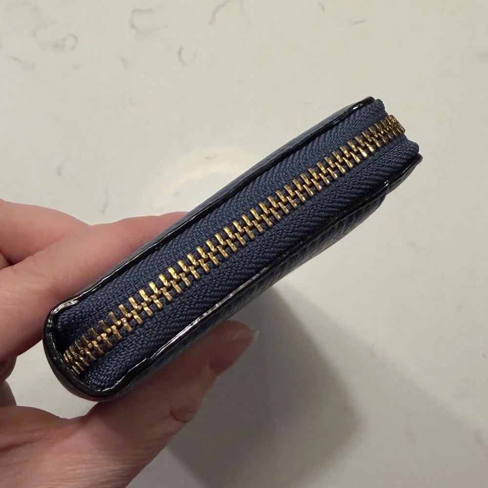 Kate Spade Blue Leather Zippy Wallet